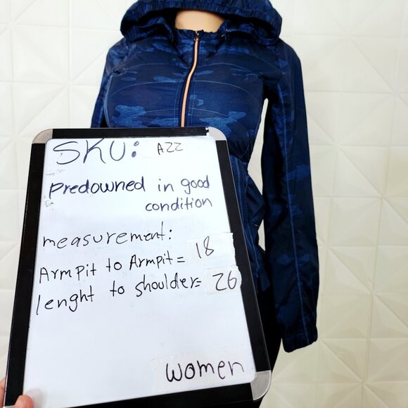 Lululemon Women's Camo Oil Slick Blue Spring Fling Puffy Windbreaker Jacket Sz 4 - Picture 9 of 9